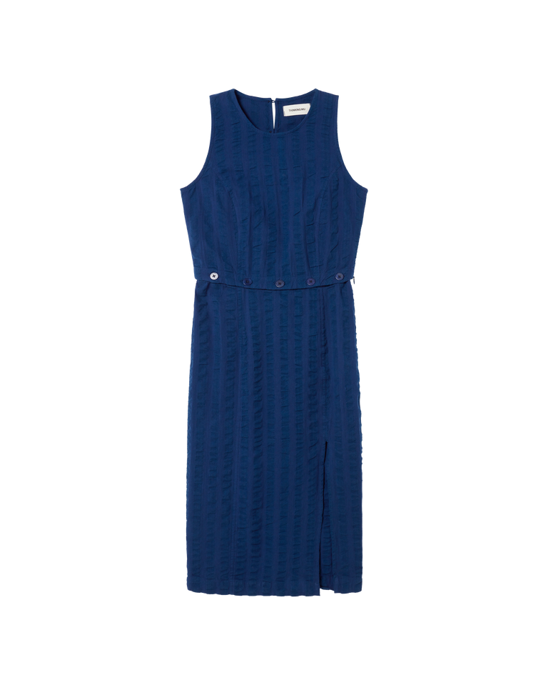 VESTIDO WILA AZUL SEERSUCKER