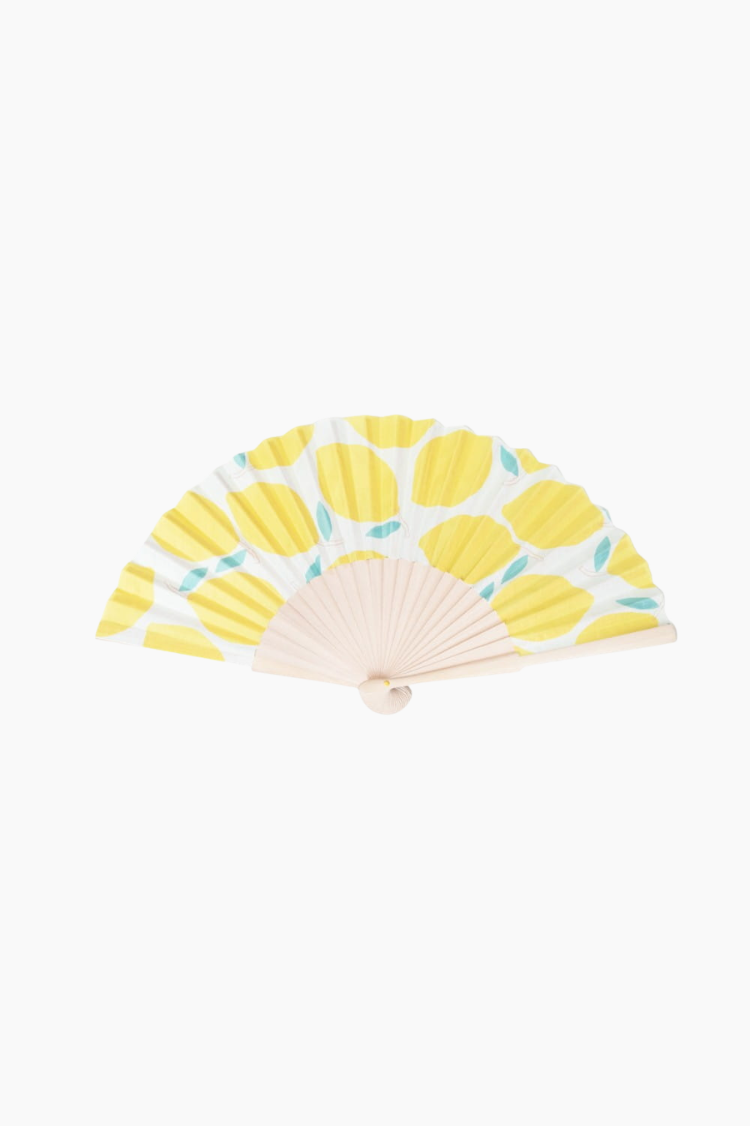 abanico Helio Ferretti limones amarillo verano original