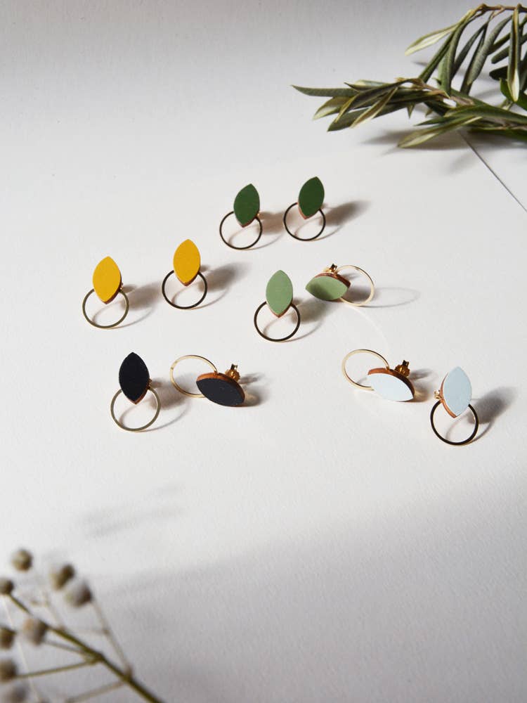 Pendientes Olivia - verde azul claro