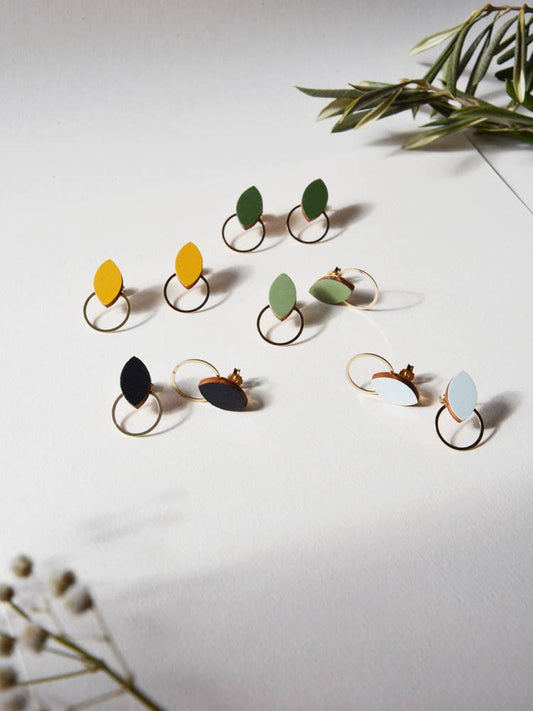 Pendientes Olivia - verde azul claro