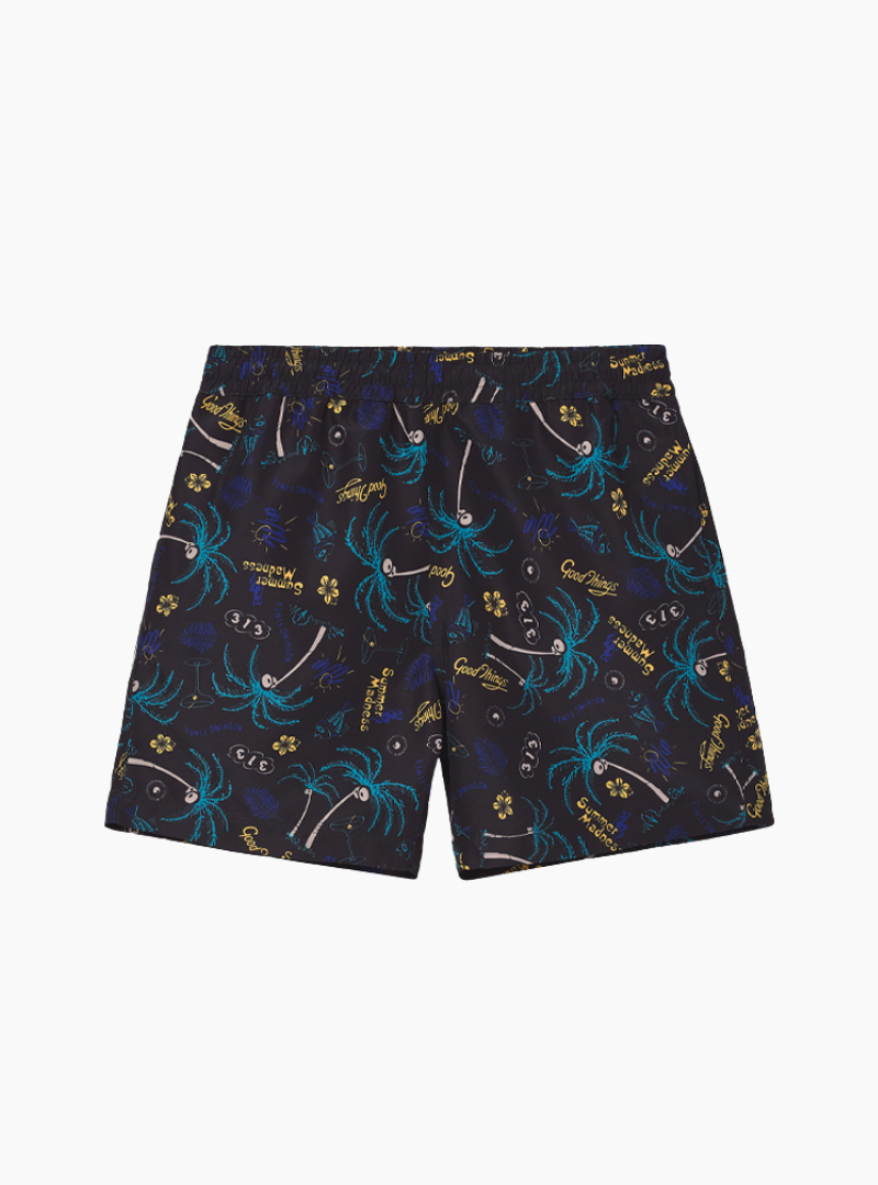 Bañador Drift Swim Mirage Black de Carhartt WIP con estampado gráfico