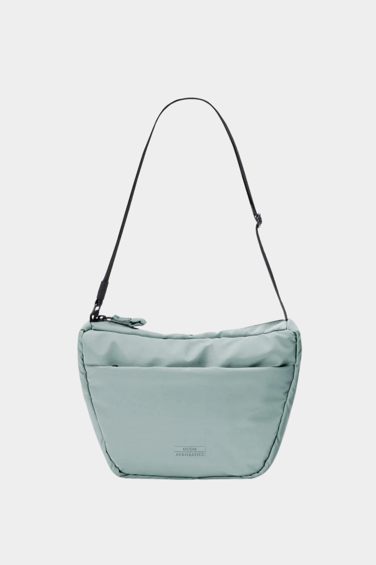 Bolso Ucon Acrobatics Adam Half-Moon Mini Pine Green acolchado, con correa ajustable y capacidad de 5 litros