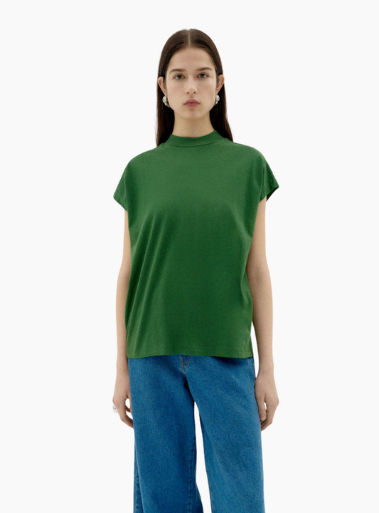 Camiseta Thinking MU Volta verde Dill, 100% orgánica (GOTS), fit holgado, 180 gsm, hecha en India