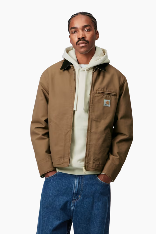 Carhartt WIP Detroit Jacket Summer Hamilton Brown Tobacco Rinsed