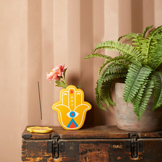 Florero Lucky Hand amarillo