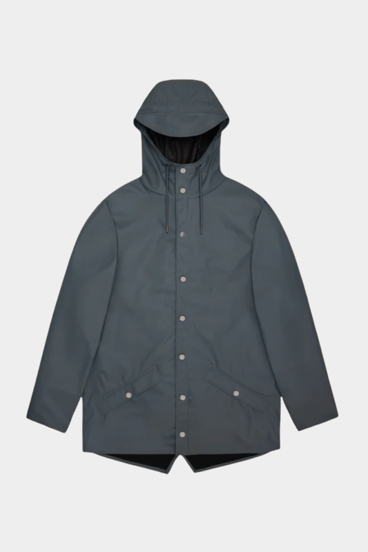 chubasquero unisex jacket de rains en color gris oscuro lagoon
