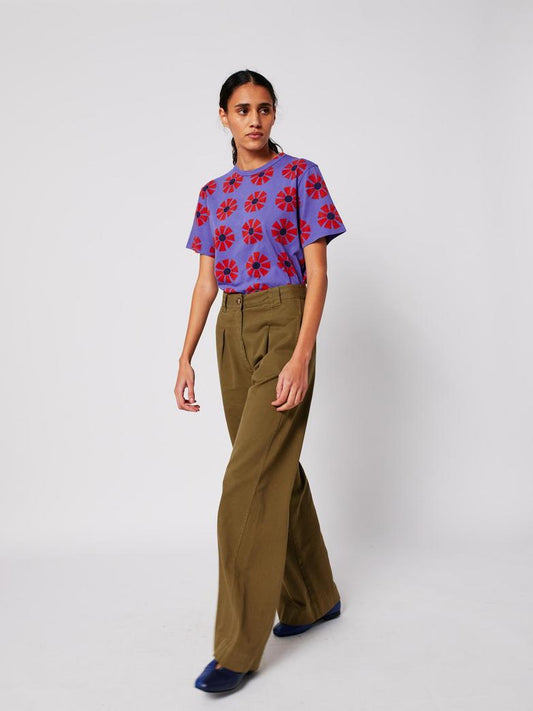 Camiseta Flores - purple
