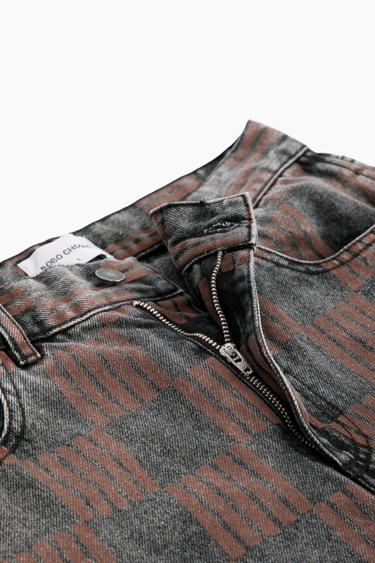 Vaqueros Mom Fit Almost Moiré