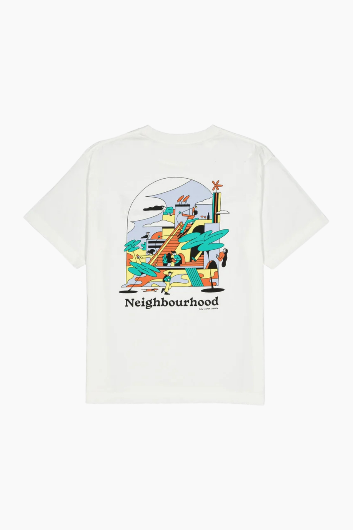 Camiseta Neighbourhood Loose Fit Ecru