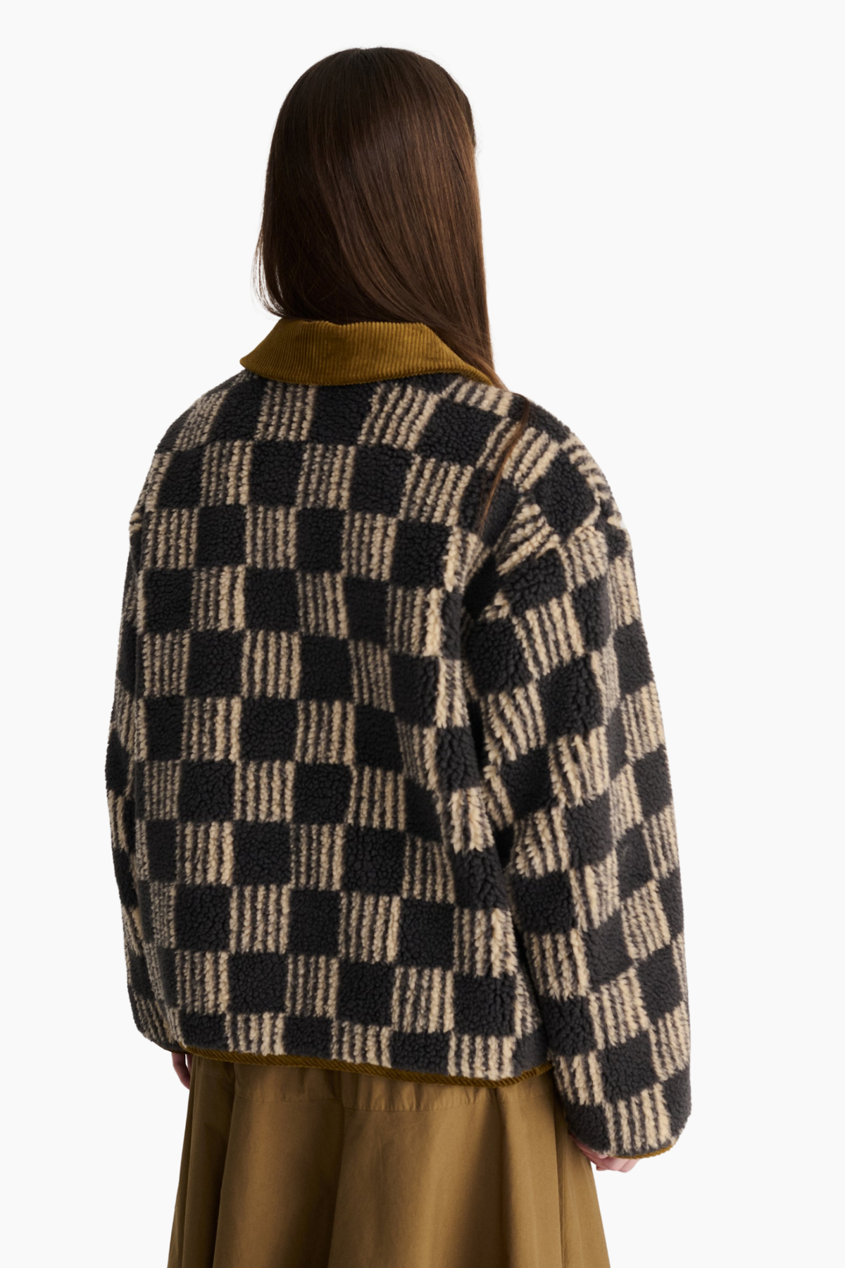 Chaqueta Sherpa Almost Moiré - Beige