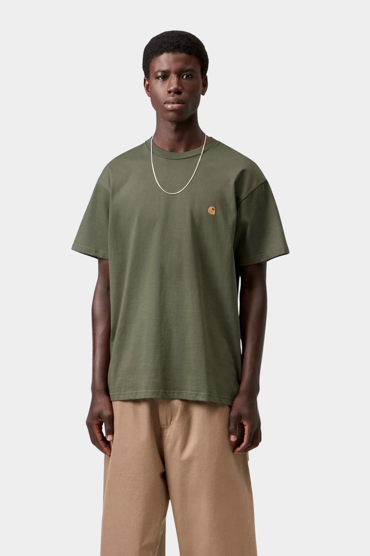 Camiseta Carhartt S/S Chase Leaf / Gold