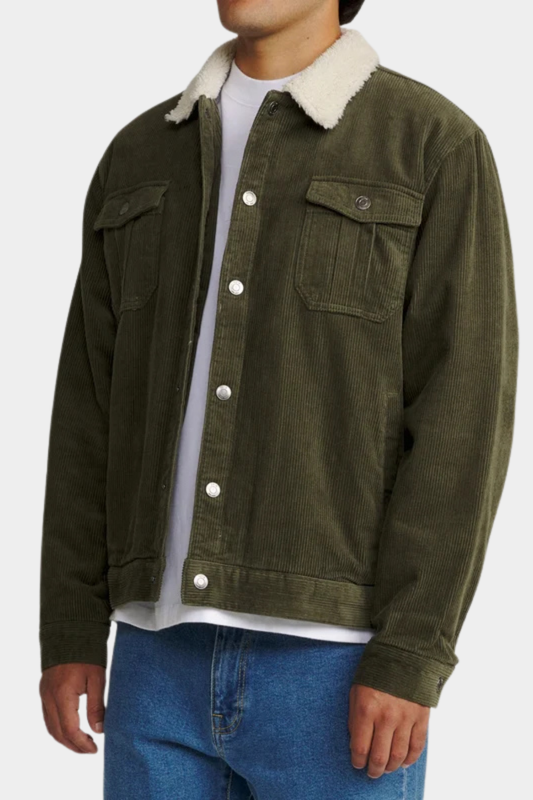 Chaqueta de Pana Harris - Dark Olive