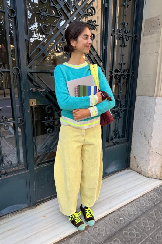 Pantalón Dado de Pana - Amarillo