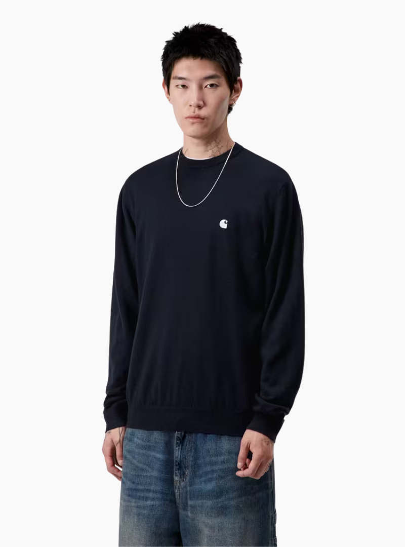 Jersey Madison Sweater Dark Navy Wax Carhartt WIP lana