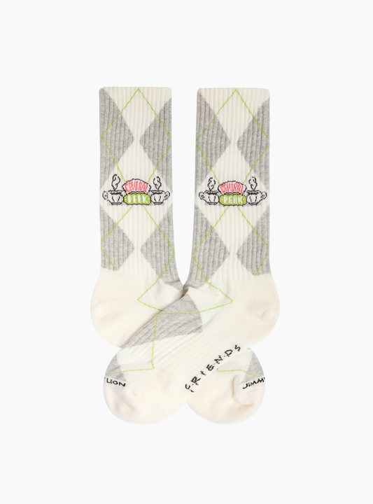 Calcetines Jimmy Lion Friends Central Perk unisex con el logo del café más famoso de la serie