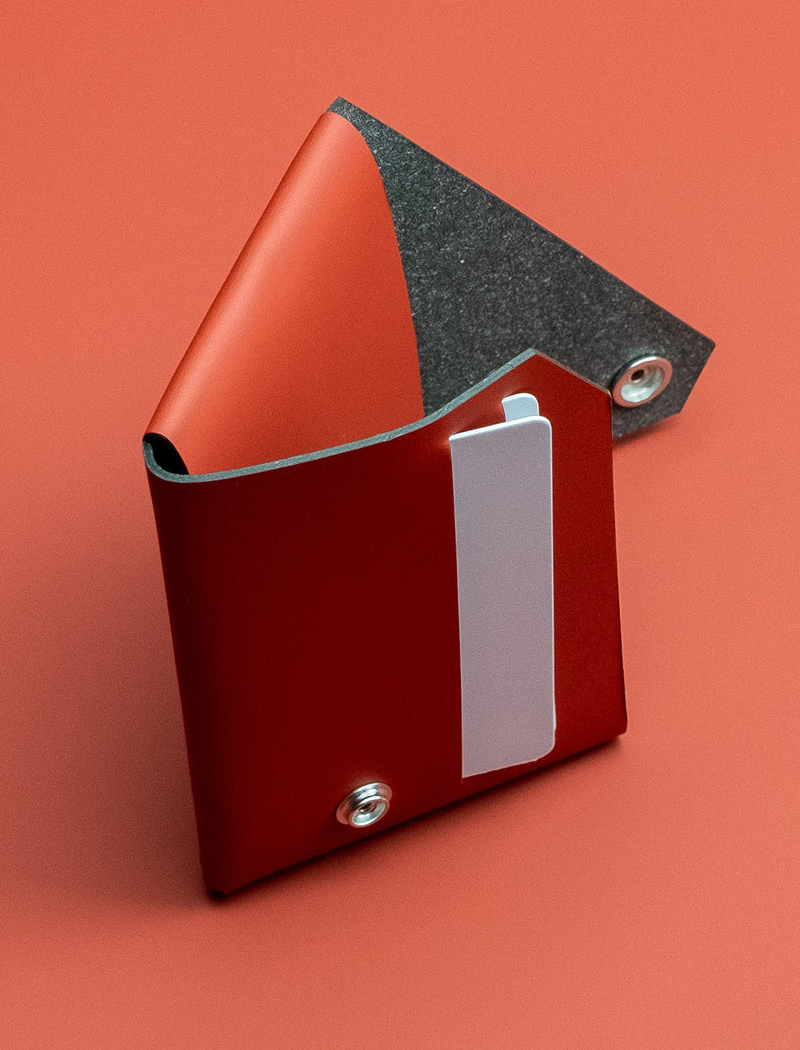 Cartera Lemur Wallet - red recycled leather