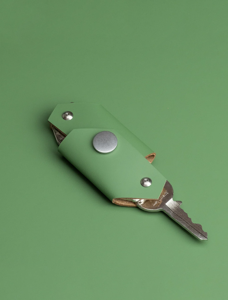 LLavero Keyfolder - green recycled leather