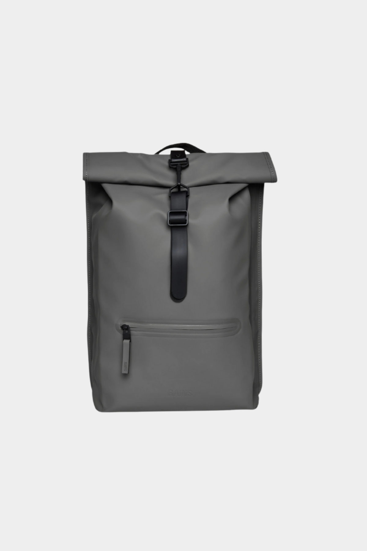 mochila rains rolltop rucksack grey gris oscuro impermeable unisex