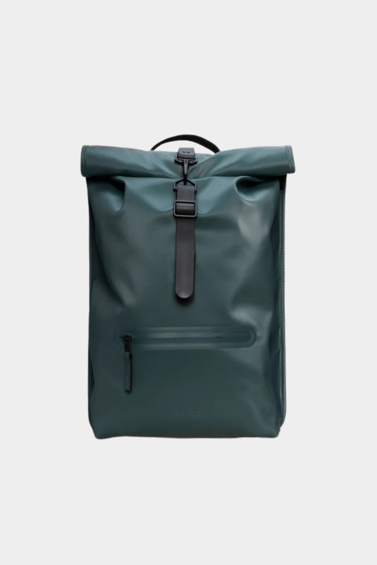 Mochila Rains Rolltop Rucksack Mystique de 19 litros con cierre enrollable y acabado impermeable verde azulado