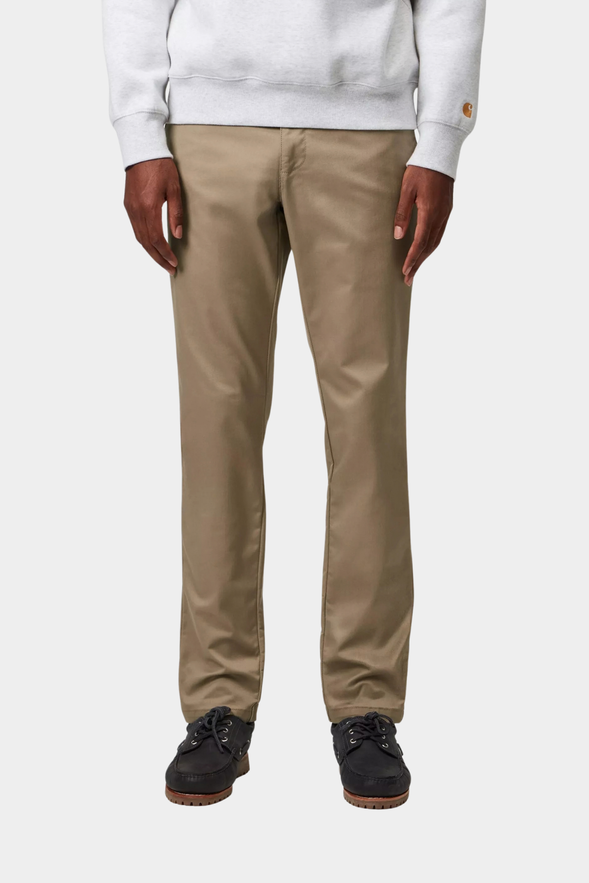Pantalón chino Sid de Carhartt WIP para hombre en beige Leather, con corte slim tapered y cintura baja