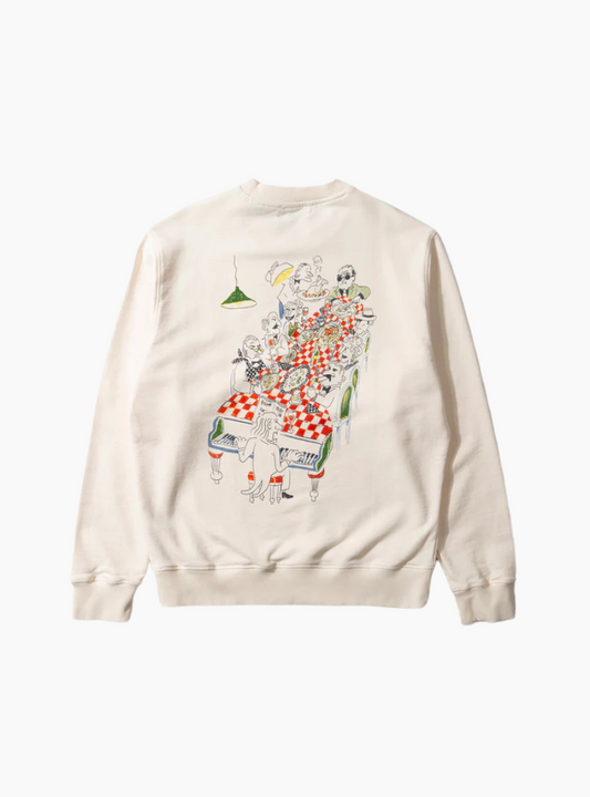 Sudadera Edmmond Piano Bar Plain Off White 100% algodón orgánico