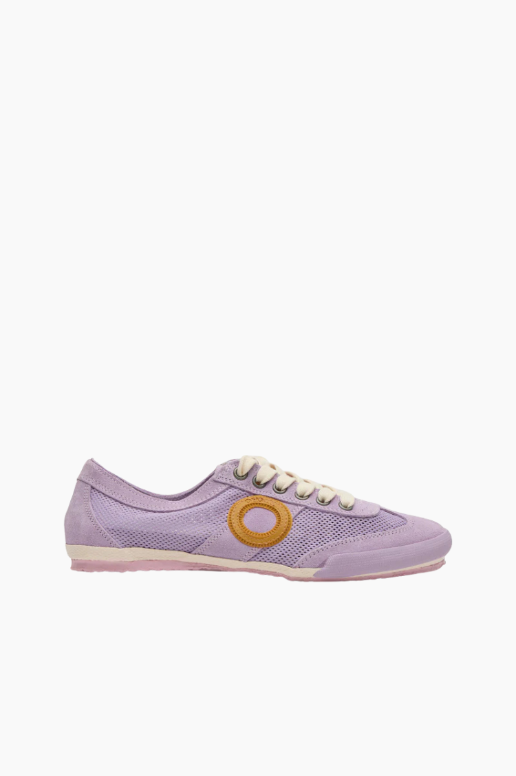 zapatillas aro joaneta net heather lila detalle mostaza mujer