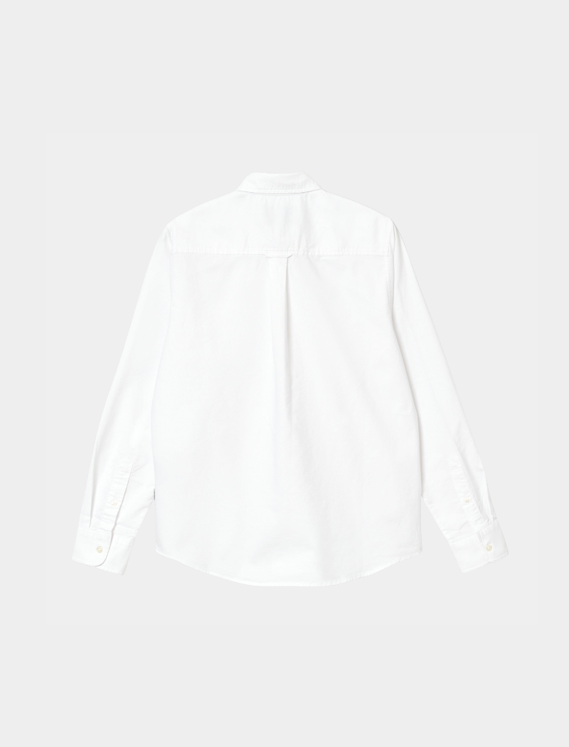 Camisa L/S Button Down Pocket - white