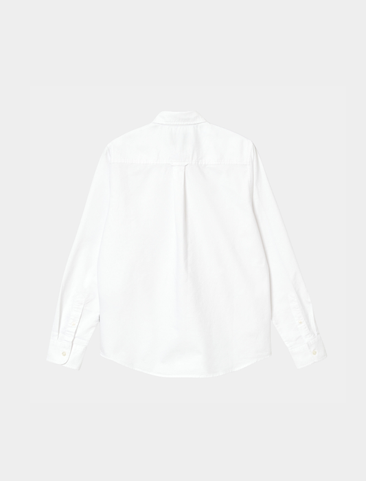 Camisa L/S Button Down Pocket - white
